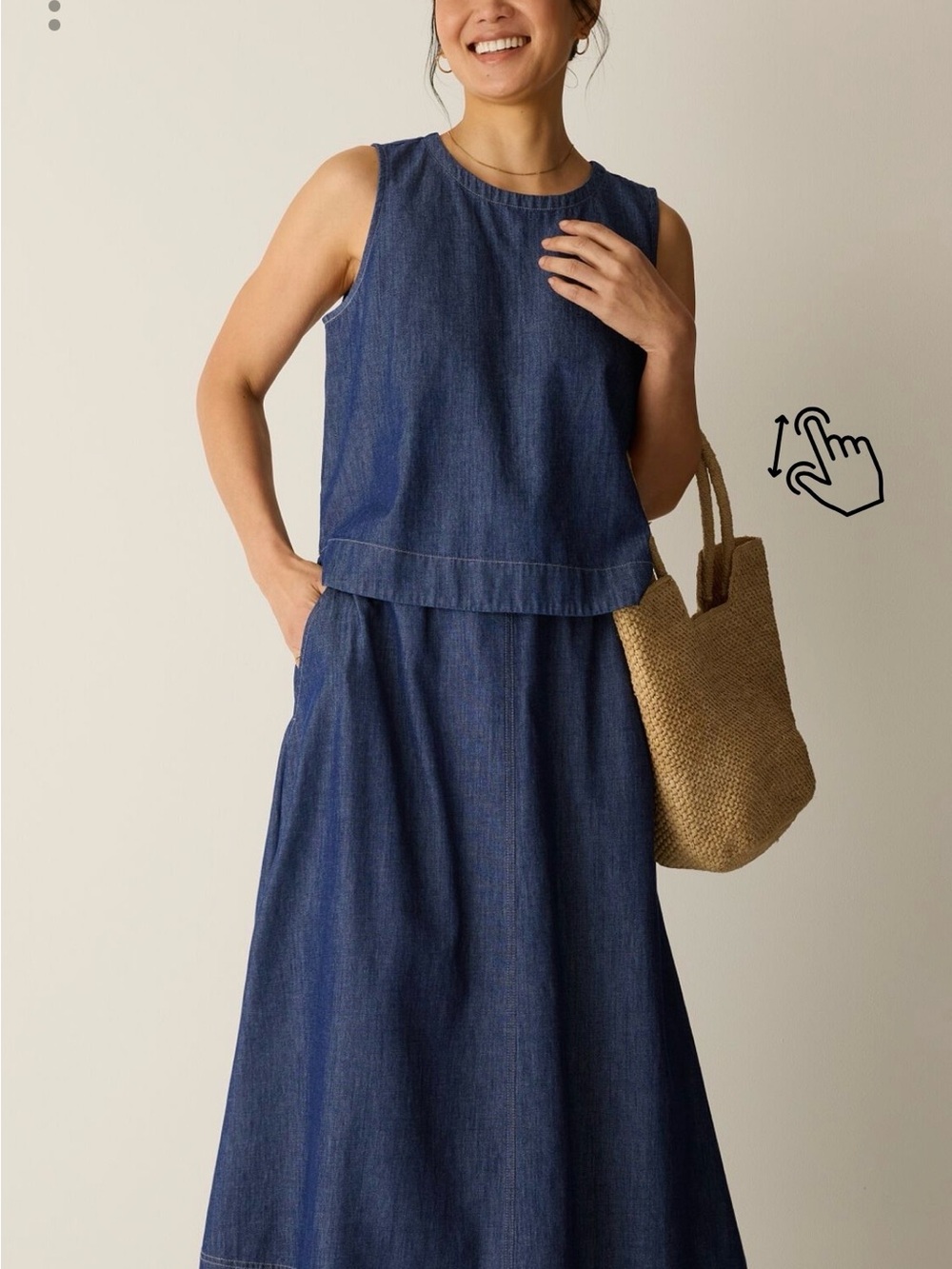 Eileen Fisher lightweight organic denim half circle skirt xxs NWT